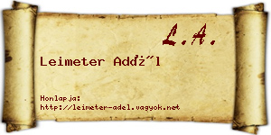 Leimeter Adél névjegykártya